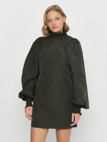 Платье мини H&M модель 5233001abr_темный хаки Фото