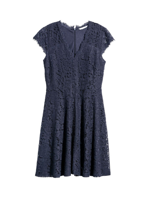 Платье миди H&M модель 5236427abr_Темно-синий Фото