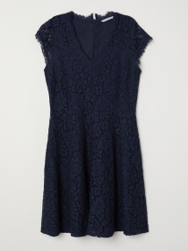 Платье миди H&M модель 5236427abr_Темно-синий Фото