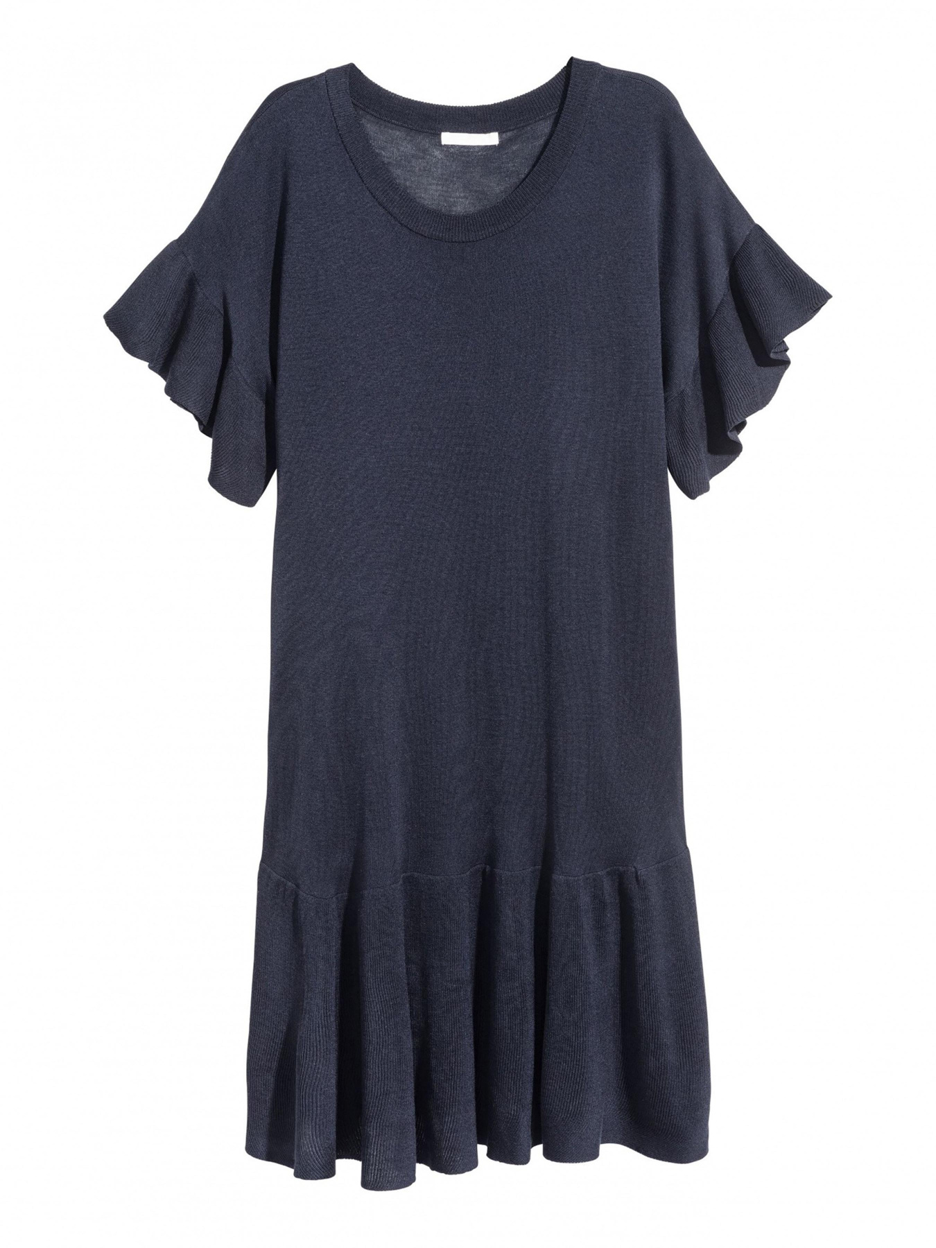 Платье мини H&M модель 5268366dlog_Темно-синий Фото