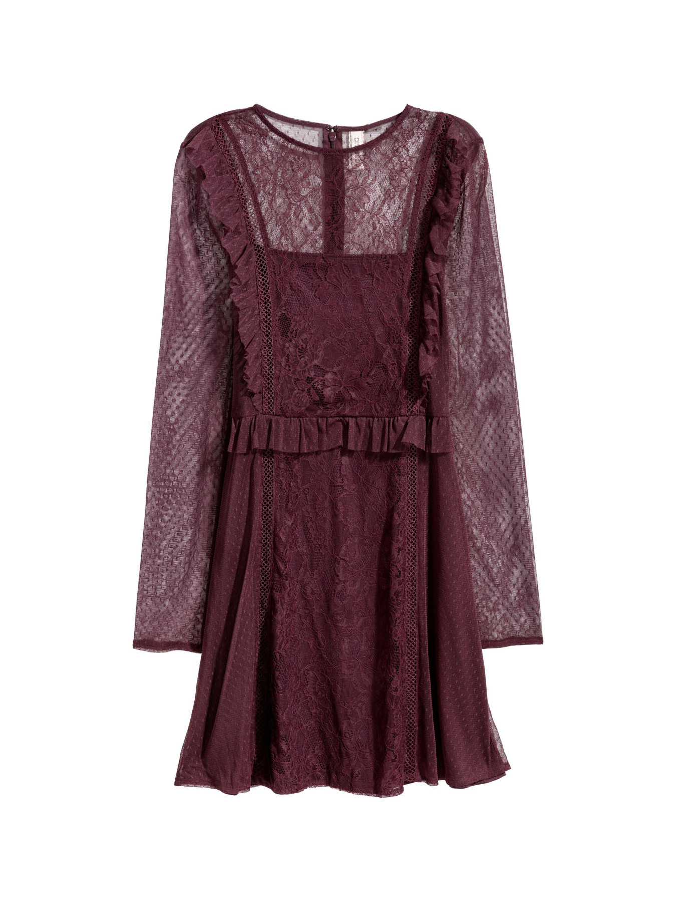 Платье мини H&M модель 5356606log_Сливовый Фото