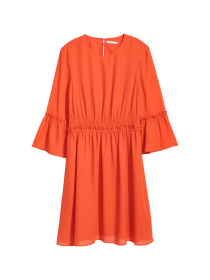 Платье мини H&M модель 5459316RP21_оранжевый Платье мини H&M модель 5459316RP21_оранжевый Фото