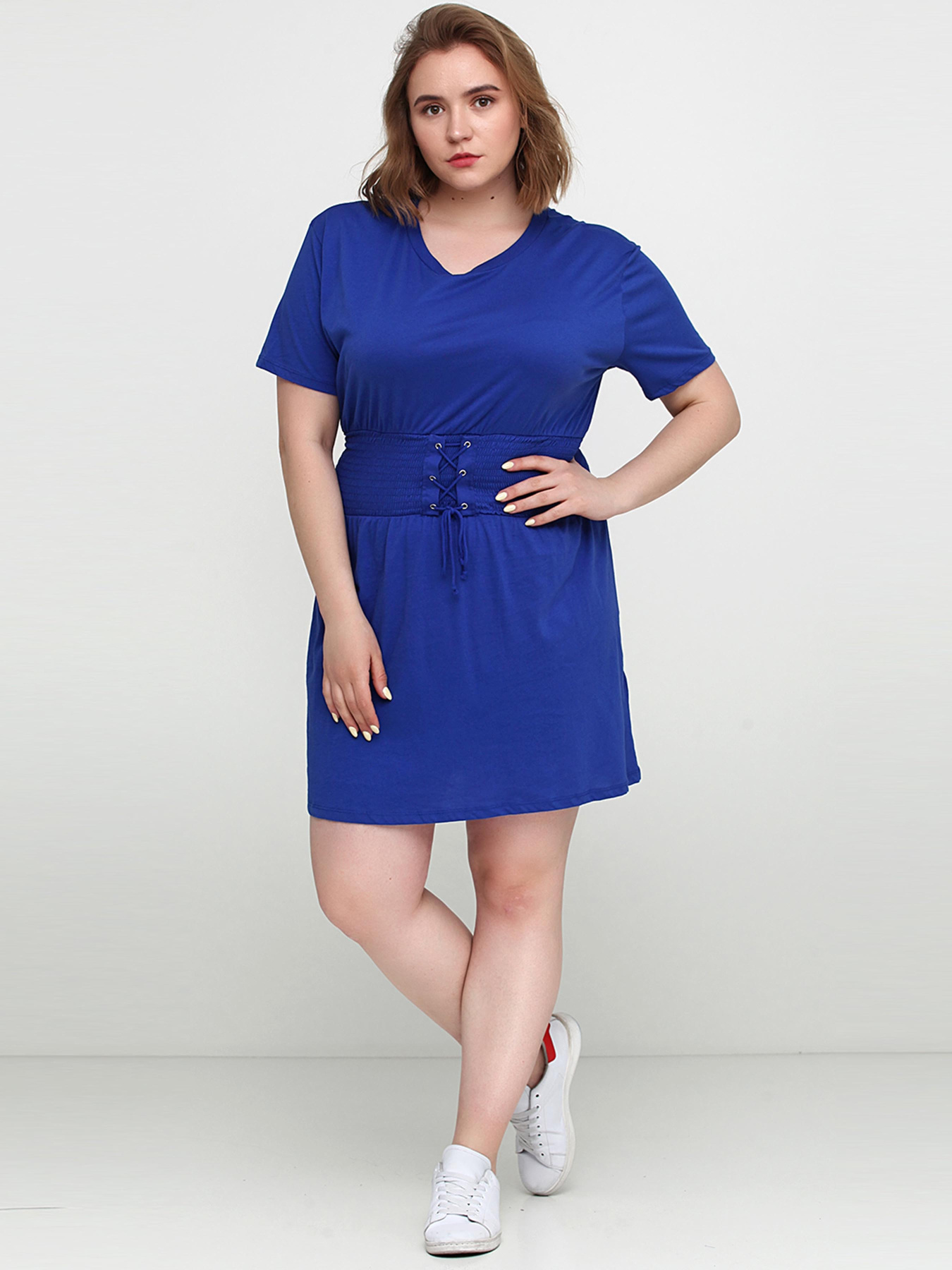 Платье мини H&M модель 5626466RP21_Синий Фото