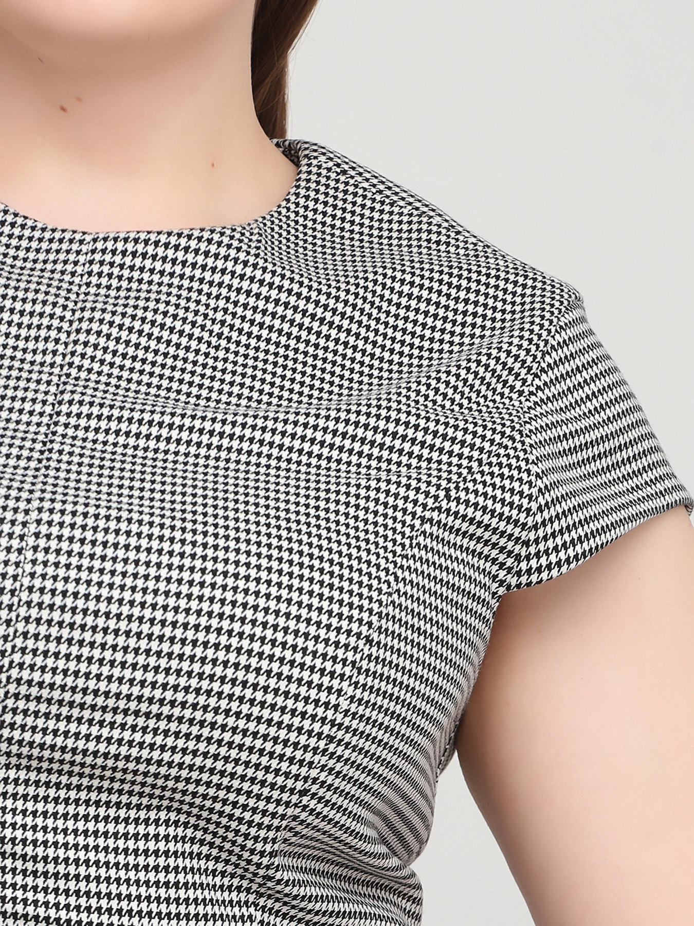 Платье мини H&M модель 5775120abr_Черно-белый Фото