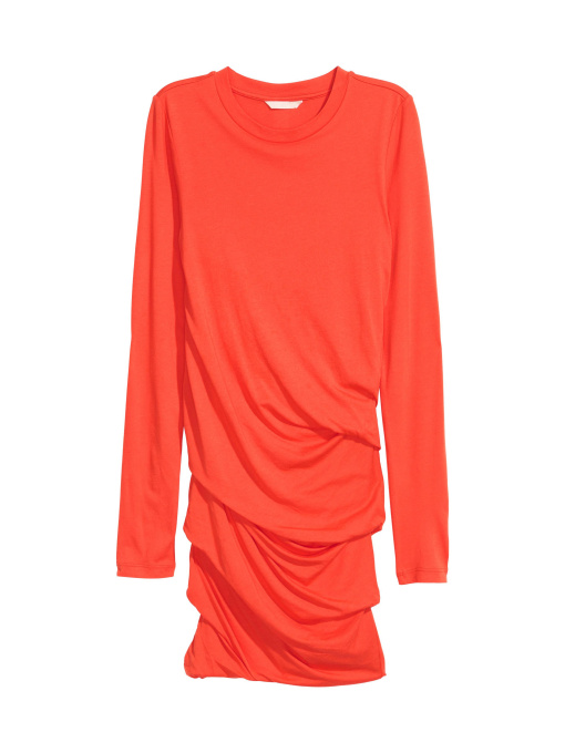 Платье мини H&M модель 5850946RP3_Темно-оранжевый Фото