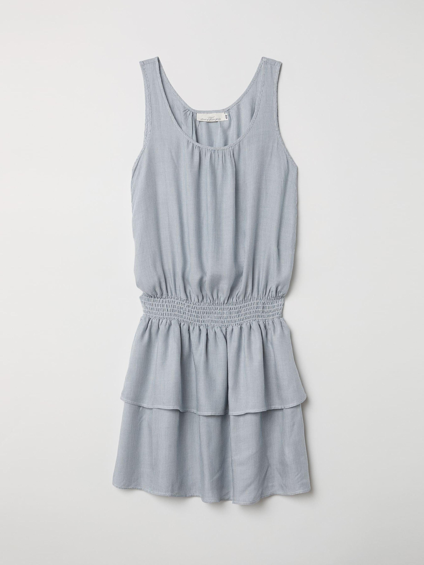 Платье мини H&M модель 5887717bar_Бело-голубой Фото