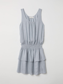 Платье мини H&M модель 5887717bar_Бело-голубой Фото