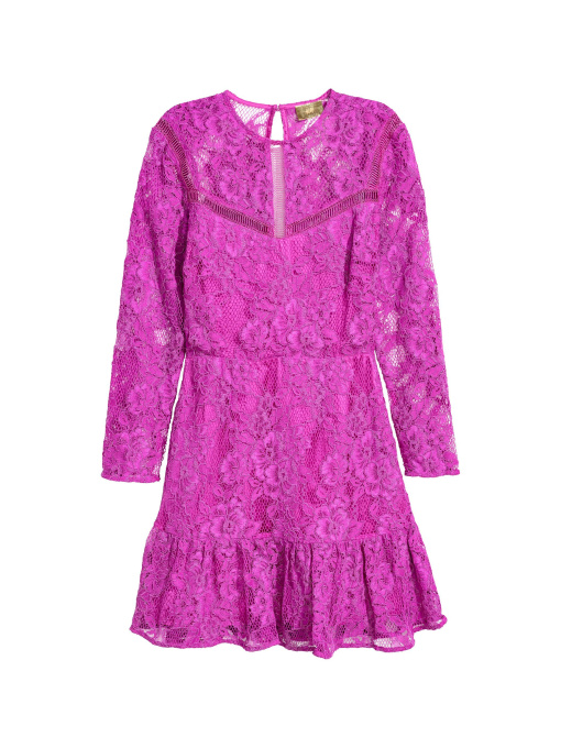 Платье мини H&M модель 5898310dlog_Пурпурный Фото