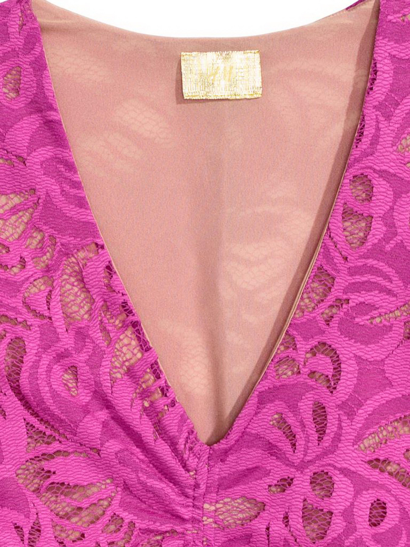 Платье мини H&M модель 5898357abr_Фуксия Фото