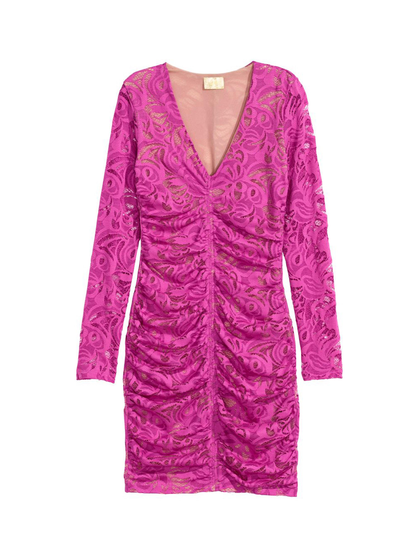 Платье мини H&M модель 5898357abr_Фуксия Фото