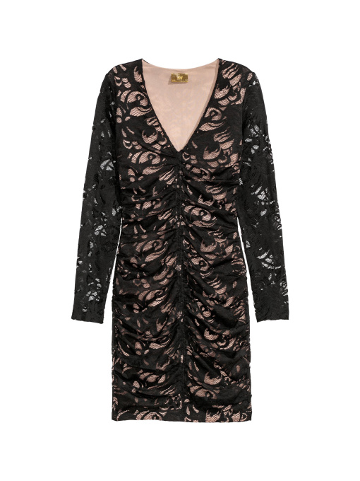 Платье мини H&M модель 5898357log_Черный Фото