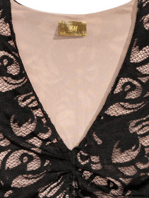 Платье мини H&M модель 5898357log_Черный Фото