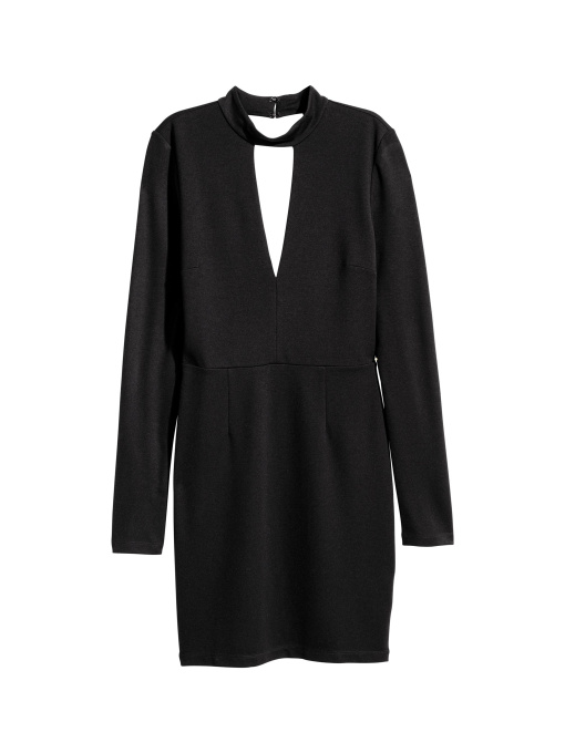 Платье мини H&M модель 5898367dlog_Черный Фото