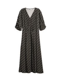 Платье миди H&M модель 5955267bar_Черный Фото