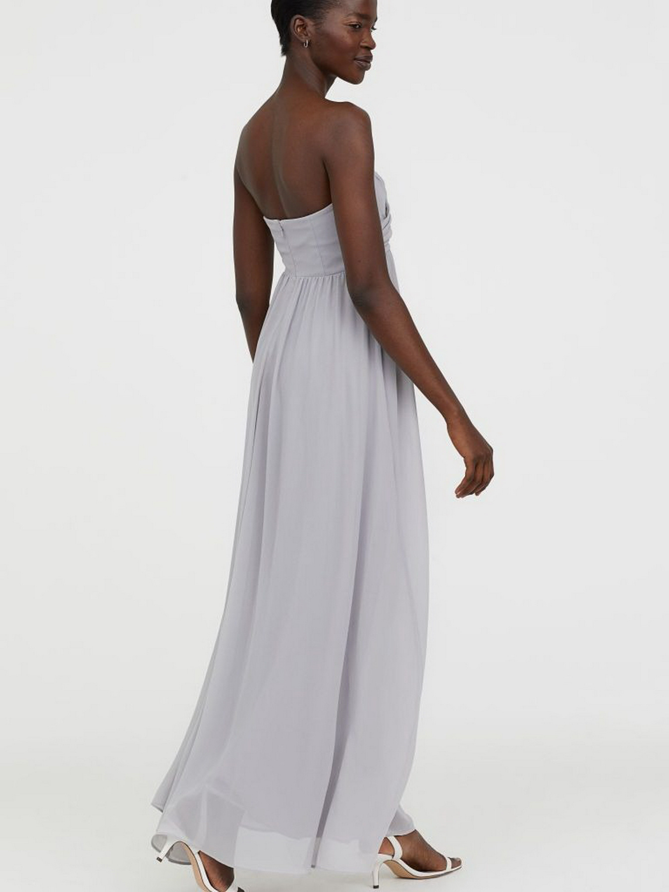 Платье макси H&M модель 6080133dlog_Светло-серый Платье макси H&M модель 6080133dlog_Светло-серый Фото