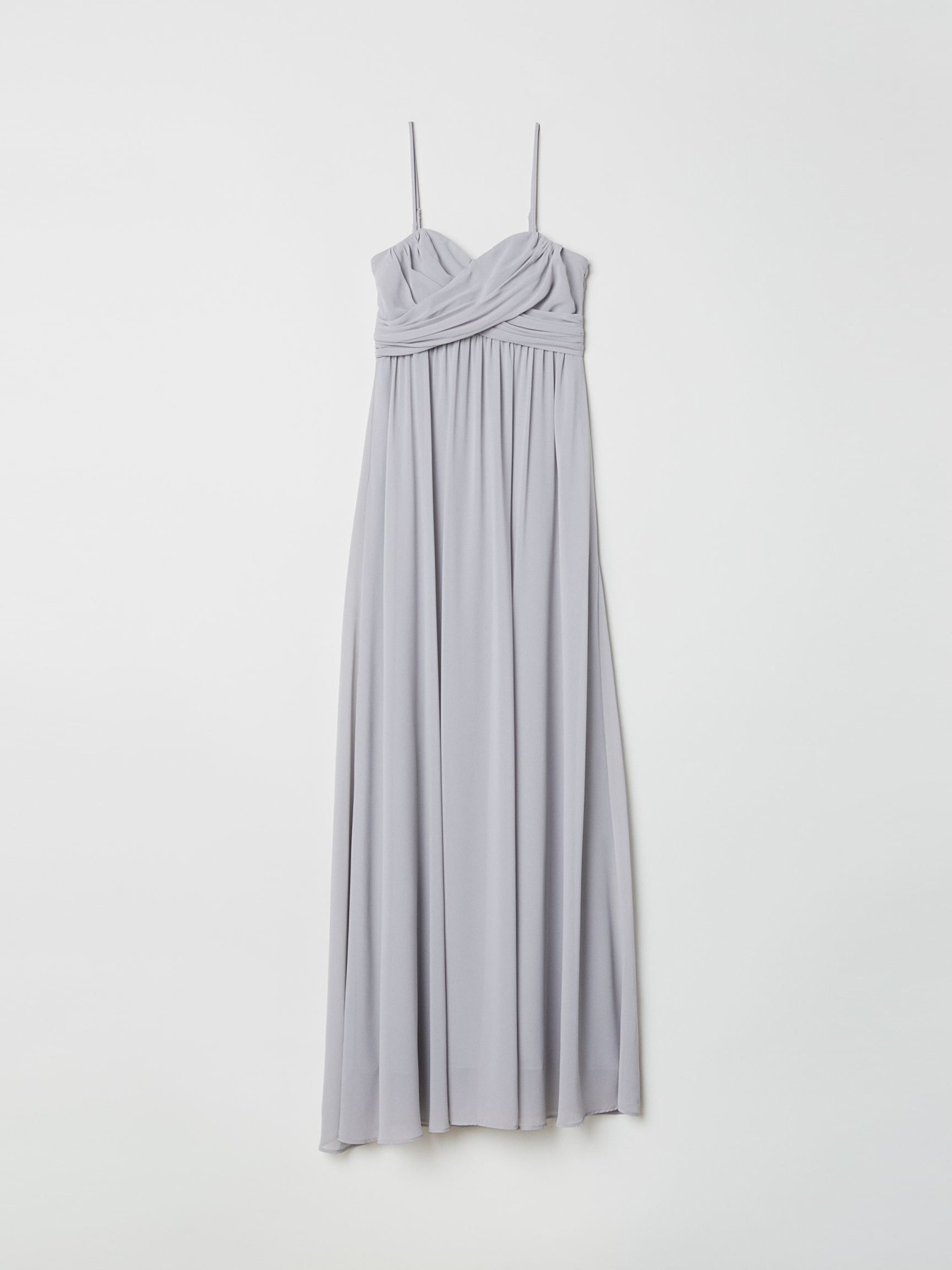 Платье макси H&M модель 6080138dlog_Светло-серый Фото