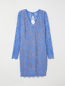 Платье мини H&M модель 6106027dlog_Светло-синий Фото