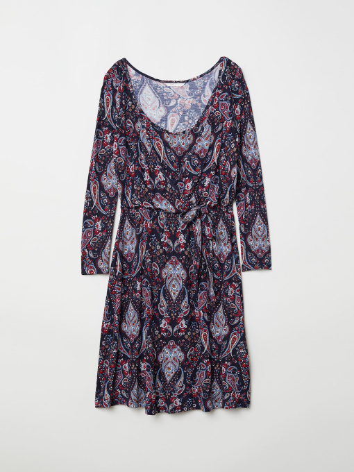 Платье миди H&M модель 6152698log_Темно-синий Фото