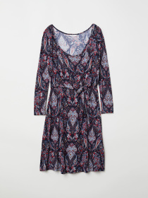 Платье миди H&M модель 6152698log_Темно-синий Платье миди H&M модель 6152698log_Темно-синий Фото