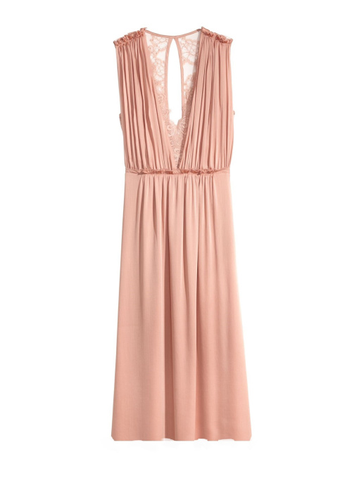 Платье миди H&M модель 6212508dlog_Бежевый Фото