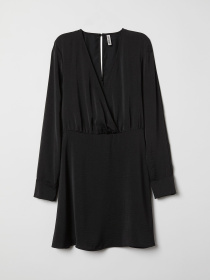 Платье мини H&M модель 6395110sm_Черный Фото