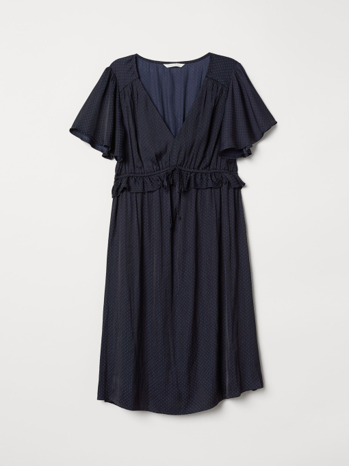 Платье мини H&M модель 6404188log_Темно-синий Фото