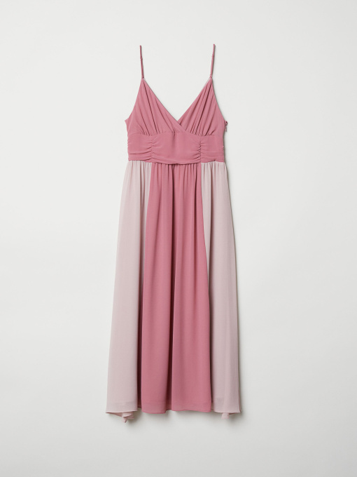 Платье миди H&M модель 6448008RP6_пудрово-розовый Фото