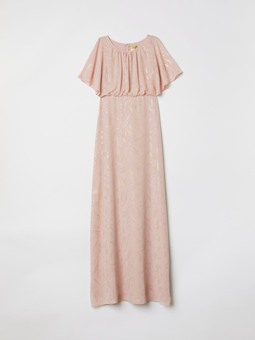 Платье макси H&M модель 6546478bar_Пудровый Фото