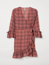 Сукня міні H&M модель 6595508log_Темно-розовый Фото