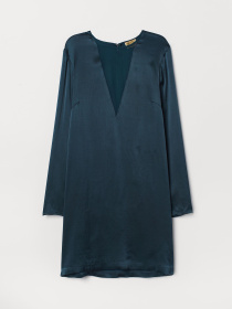 Платье мини H&M модель 6618158abr_Изумрудный Фото