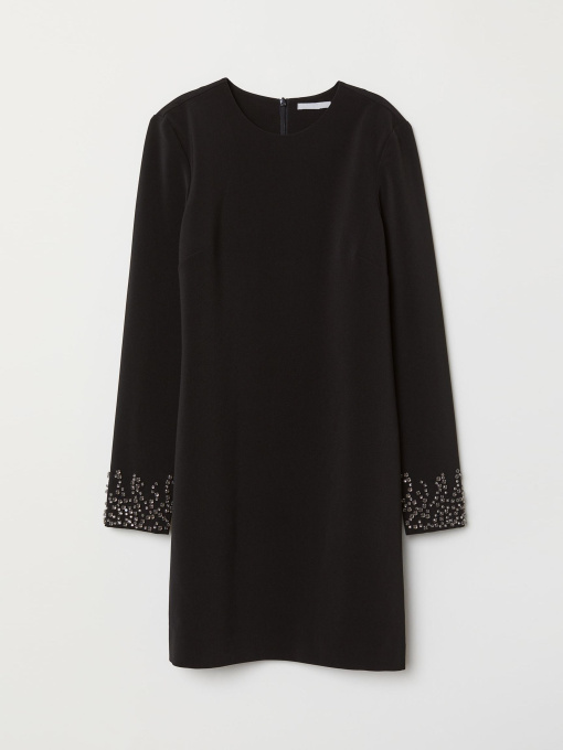 Платье мини H&M модель 6635668RP7_черный Фото