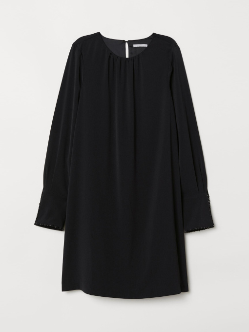 Платье мини H&M модель 6635678dlog_Черный Фото