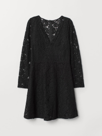 Платье мини H&M модель 6649298bar_Черный Фото