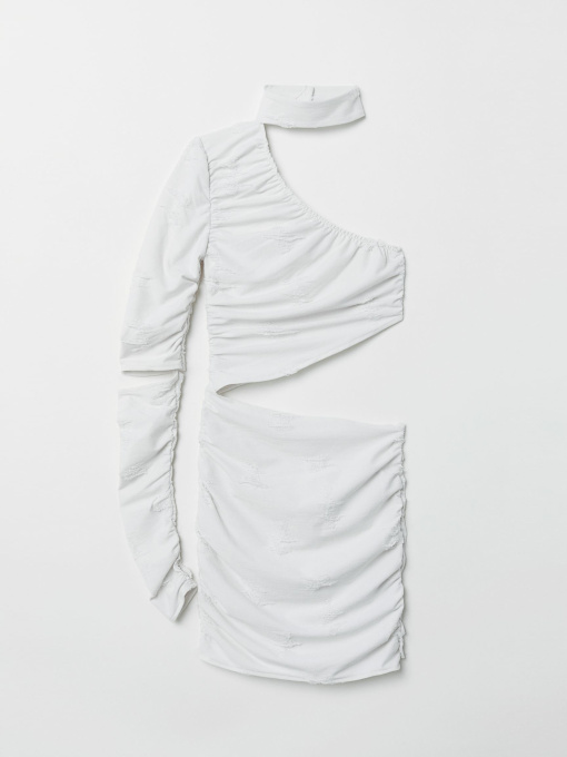 Платье мини H&M модель 6710778abr_Молочный Фото