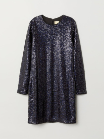 Сукня міні H&M модель 6827588dlog_Темно-синий Фото