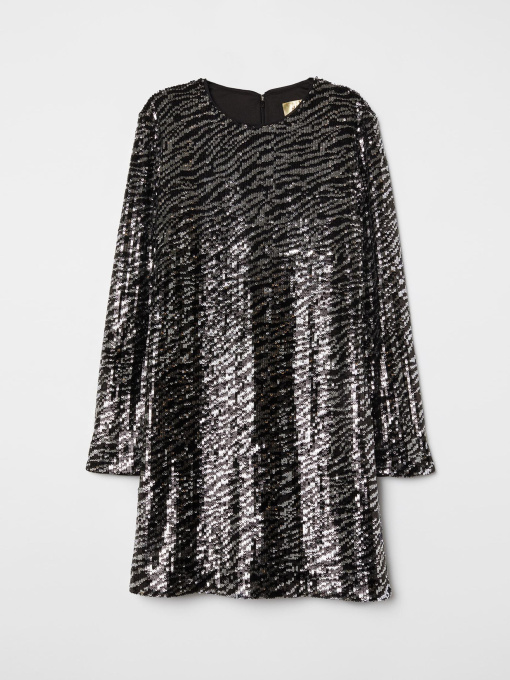 Платье мини H&M модель 6827588log_Черный Фото