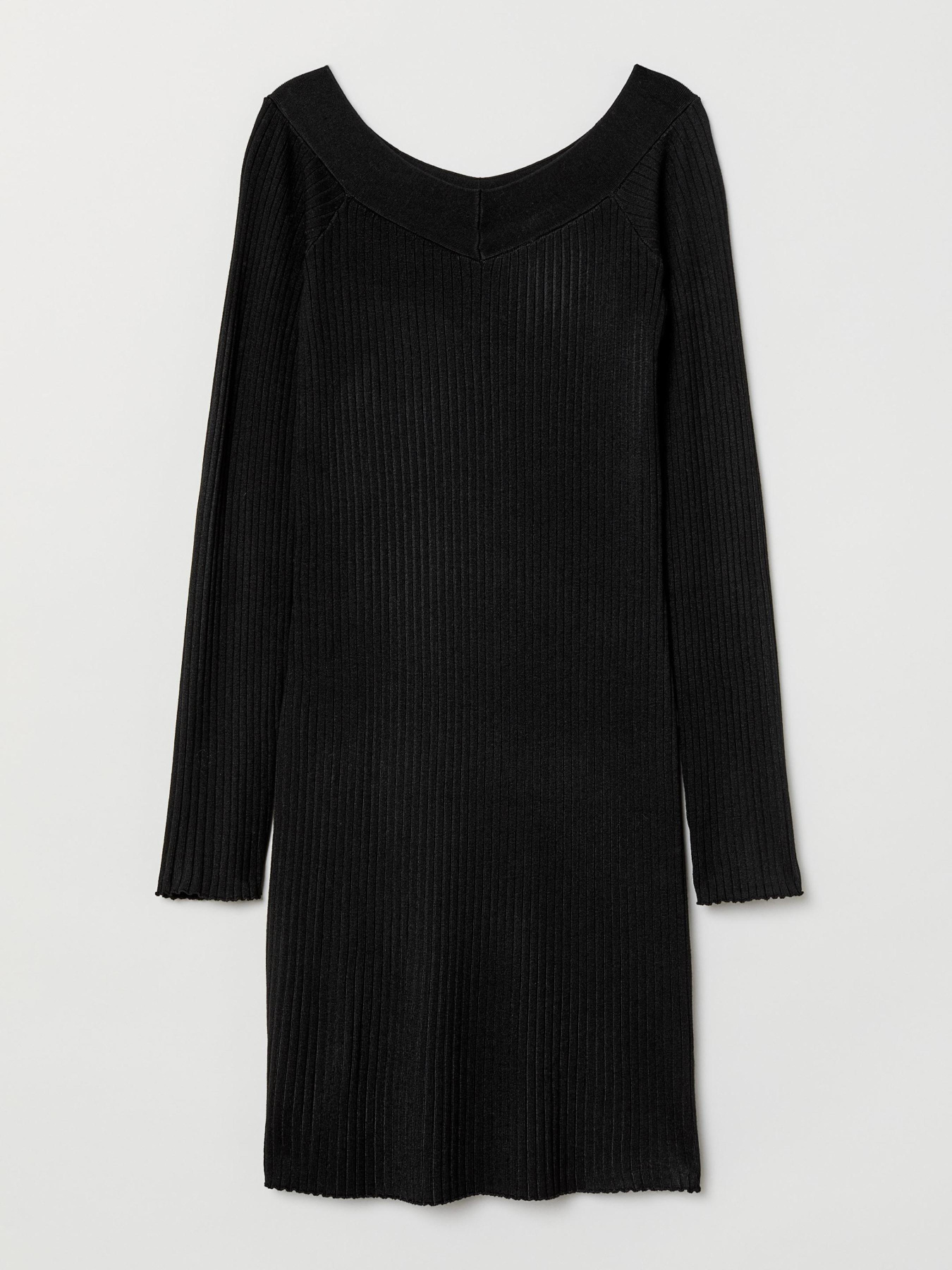 Платье мини H&M модель 6884748wt_черный Платье мини H&M модель 6884748wt_черный Фото