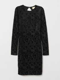 Платье мини H&M модель 6890738abr_Черный Фото