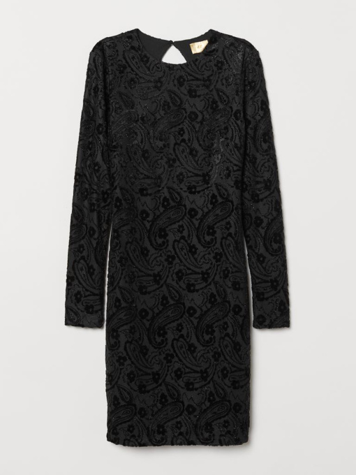 Платье мини H&M модель 6890738abr_Черный Фото