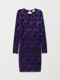 Платье мини H&M модель 6890738log_Фиолетовый Фото