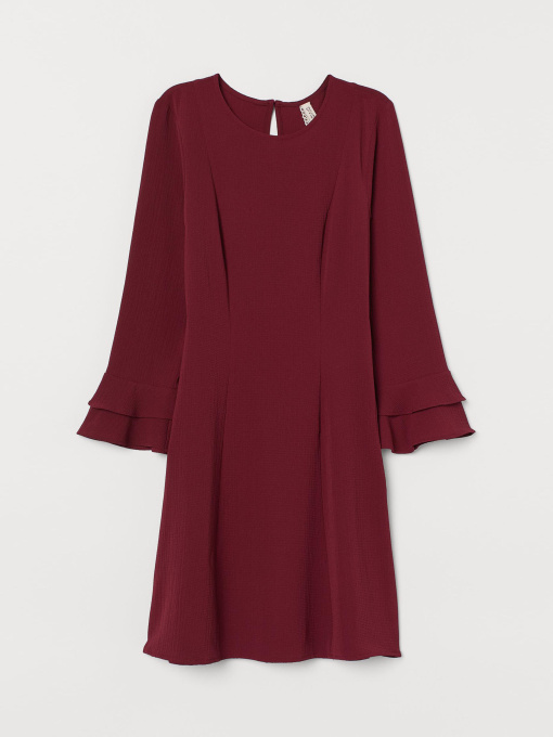 Платье мини H&M модель 6901930dm_Бордовый Фото