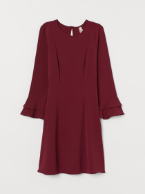 Платье мини H&M модель 6901930dm_Бордовый Фото