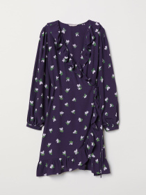 Платье мини H&M модель 7007918bar_Темно-синий Фото