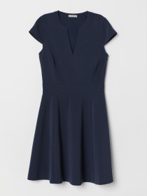 Платье миди H&M модель 7063659RP5_темно-синий Фото