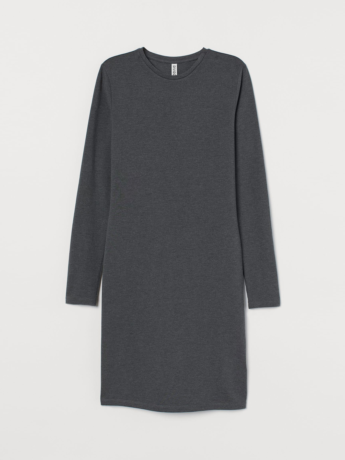 Платье мини H&M модель 7065091RP6_темно-серый меланж Фото