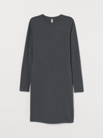Платье мини H&M модель 7065091RP6_темно-серый меланж Фото