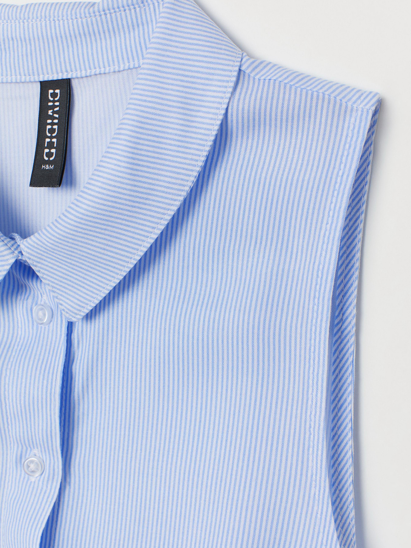 Платье миди H&M модель 7148279RP3_голубой в полоску Платье миди H&M модель 7148279RP3_голубой в полоску Фото