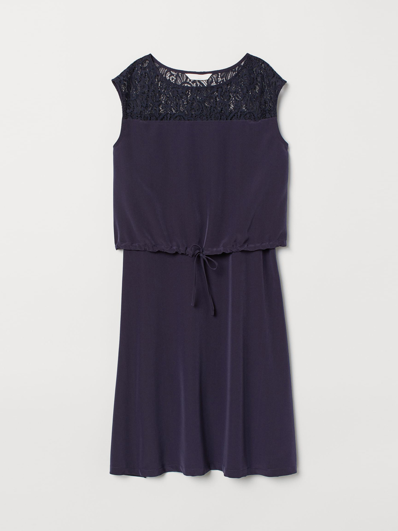 Платье миди H&M модель 7175079log_Темно-синий Фото