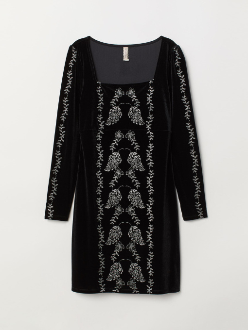 Платье мини H&M модель 7232828log_Черный Фото