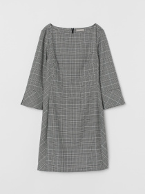 Платье мини H&M модель 7247730bar_Черно-белый Фото